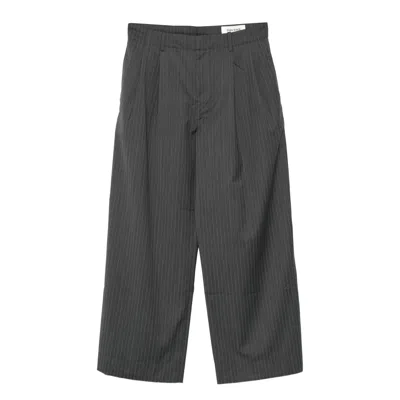 Tonywack Pinstripe Tailored Trousers In Gray