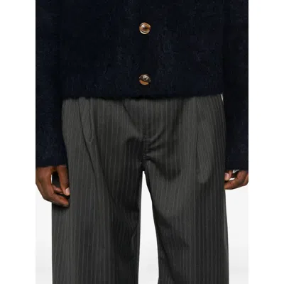Tonywack Pinstripe Tailored Trousers In Gray