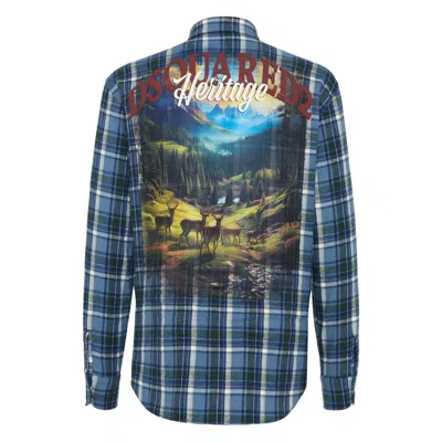 Dsquared2 Fabric Shirts In Blue