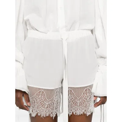 Ann Demeulemeester Fabric Shorts In White