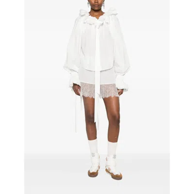 Ann Demeulemeester Fabric Shorts In White