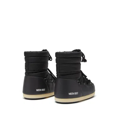 Moon Boot Fabric Sneakers In Black