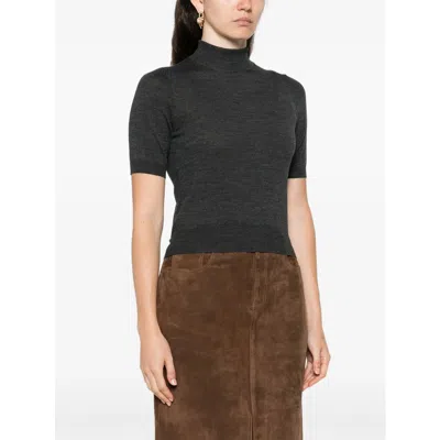 Goes Botanical Fabric Sweaters In Black