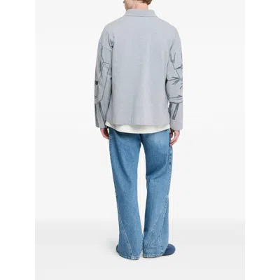 Jw Anderson Fabric Sweaters In Blue