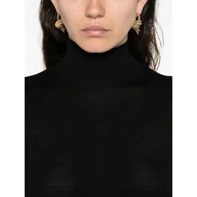 Goes Botanical Fabric Sweaters In Black