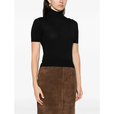 Goes Botanical Fabric Sweaters In Black