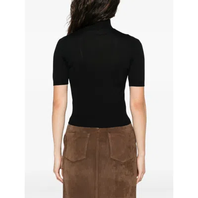 Goes Botanical Fabric Sweaters In Black