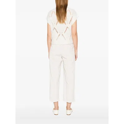 Antonelli Diamond Pattern Knitted Sweater In White