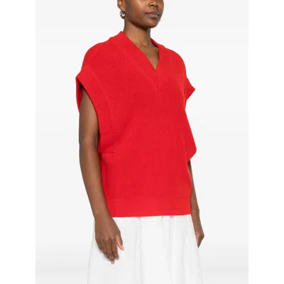 Bellerose Fabric Sweaters In Red