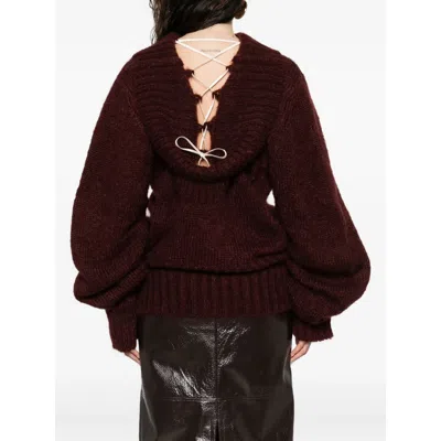 Dries Van Noten Tie Detail Sweater In Brown