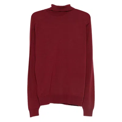John Smedley Connell Roll-neck Sweater In Red