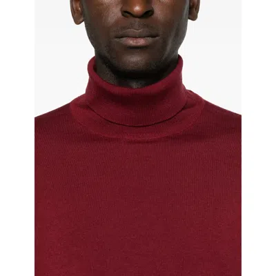 John Smedley Connell Roll-neck Sweater In Red