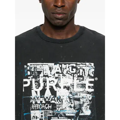 Purple Brand Fabric T Shirts In Black