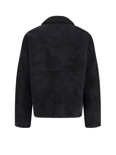 Represent Faux Shearling Jacket In Black