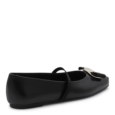 Ferragamo Flat Shoes Blacks And Greys In Black