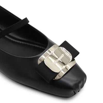 Ferragamo Flat Shoes Blacks And Greys In Black