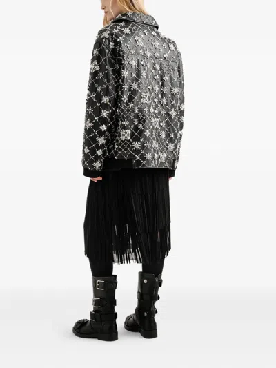 Dolce & Gabbana Gonna Midi In Chiffon And Black Lace In Black