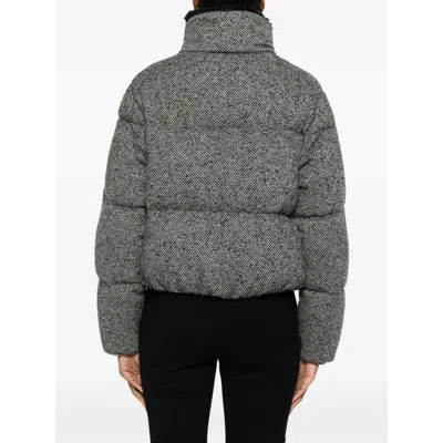 Moncler Brezesse Wool-blend Short Down Jacket In Gray