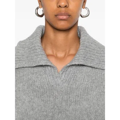 Lisa Yang Gray Sweaters In Gray