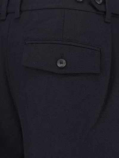 Calvin Klein Tailored Black Trousers With Structured Waistband In Black