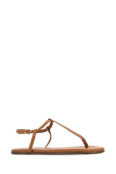 Tkees Camel Leather Mariana Thong Sandals In Multi