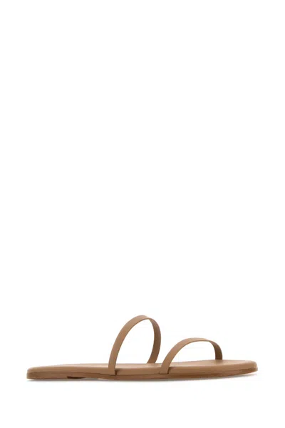 Tkees Skin Pink Leather Gemma Slippers In Multi