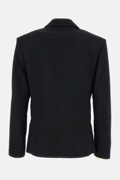 Jacquemus Fernando Double-breasted Padded-shoulder Blazer In Black