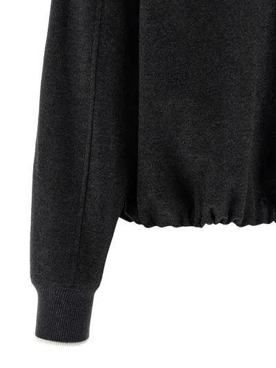 Brunello Cucinelli Heraldic Coat Of Arms Sweatshirt Gray In Black