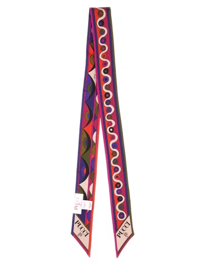 Pucci Geometric-pattern Silk Scarf In Multi