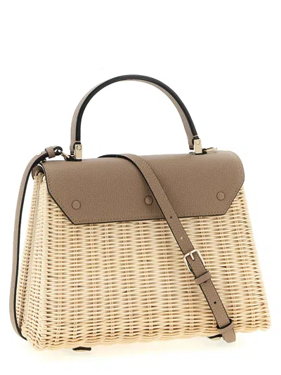 Valextra Medium Handbag Featuring Woven Texture In Brown