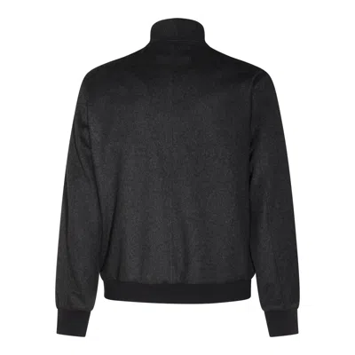 Zegna Modern High Collar Jacket Featuring Pockets In Black