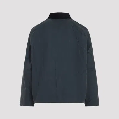 Barbour X Paul Smith Transport Waxed Grey Cotton Jacket In Blue