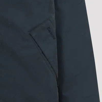 Barbour X Paul Smith Transport Waxed Grey Cotton Jacket In Blue