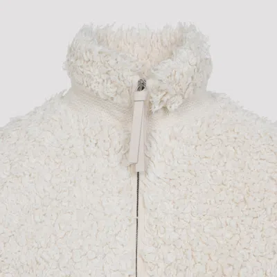 Jil Sander Zip Up 173 Gd Ivory Cotton Jacket In White