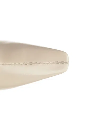 Saint Laurent Jill Booties In Smooth Leather In Neutral