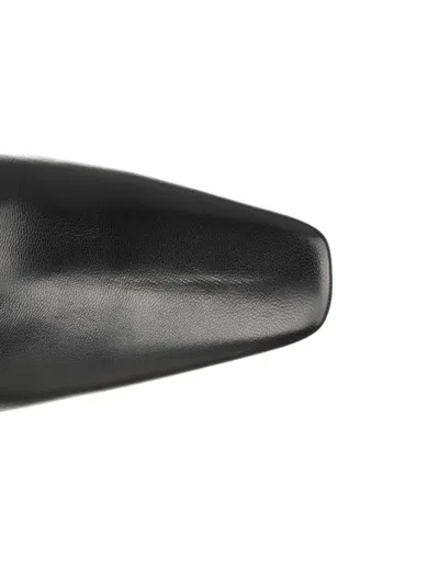 Saint Laurent Knee Length Stiletto Heel Pointed Toe Boots In Black