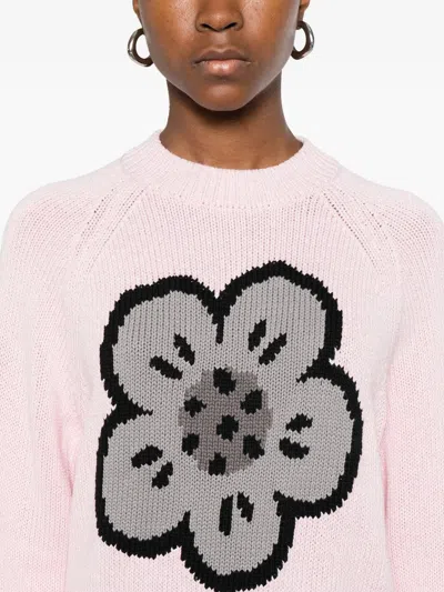 Kenzo Pink Cotton Blend Sweater In Pink