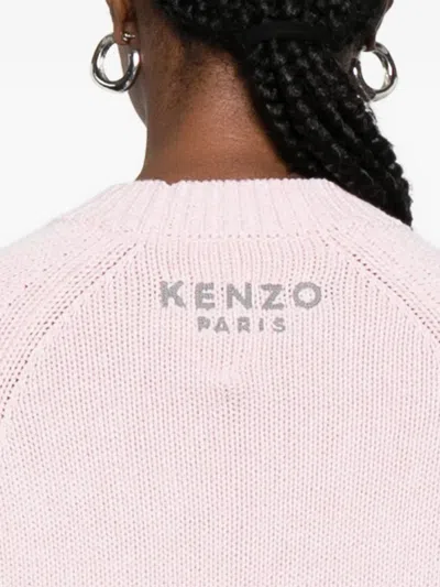 Kenzo Pink Cotton Blend Sweater In Pink