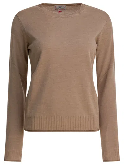 Ines De La Fressange Angelica Merino Wool Sweater In Brown