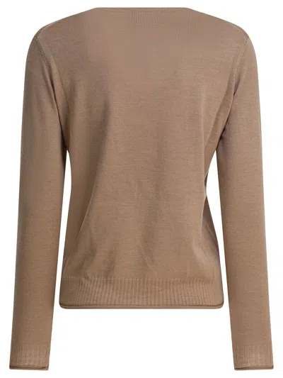 Ines De La Fressange Angelica Merino Wool Sweater In Brown