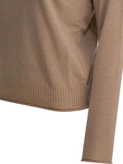Ines De La Fressange Angelica Merino Wool Sweater In Brown