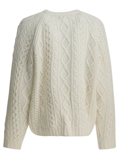 Sandbeige Cable-knit Knitwear