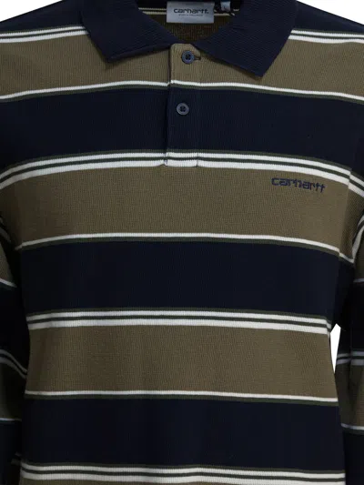 Carhartt Malone Long-sleeved Rugby Polo T-shirt In Green