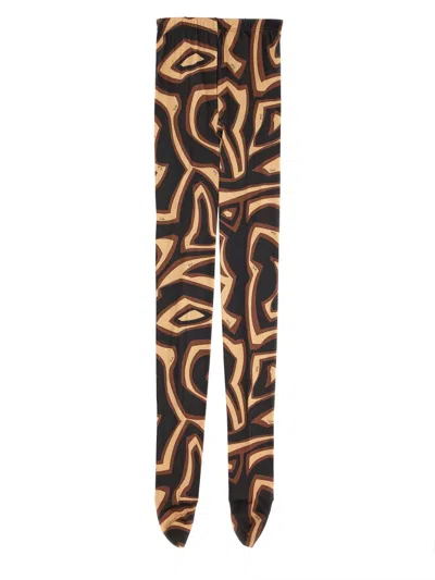 Pucci Labyrinth Print Tights In Black
