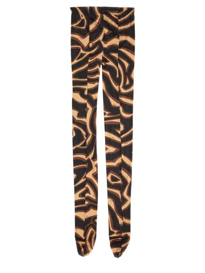 Pucci Labyrinth Print Tights In Black