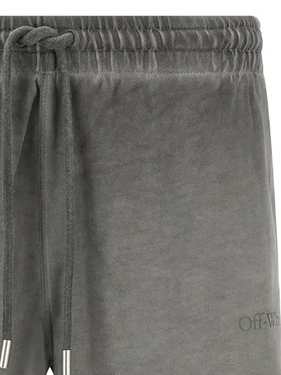 Off-white Laundry Diagonal Skate Bermuda And Short Gray In Black
