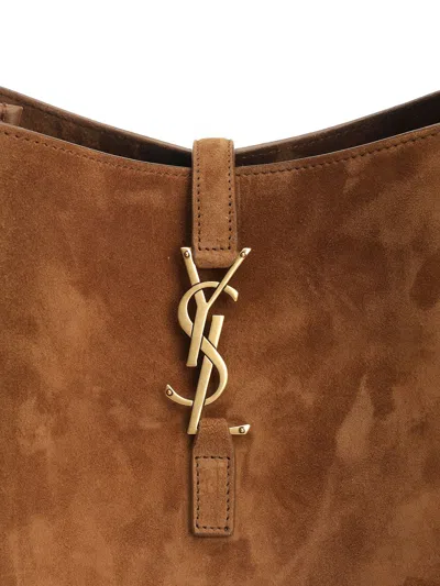 Saint Laurent Le 5 À 7 Shoulder Bags Brown