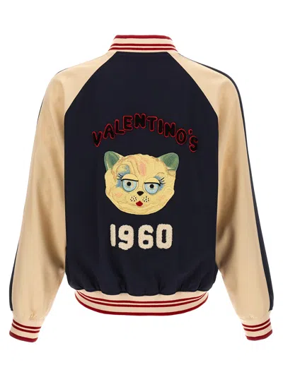Valentino Le Chat De La Maison Puffer Jackets Multicolor In Black