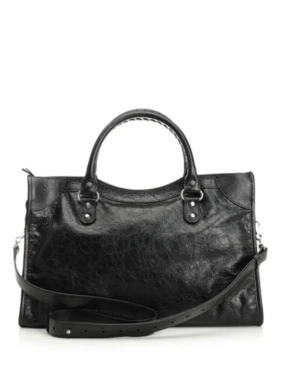 Balenciaga Medium Le City Tote Bag In Black