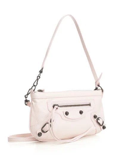 Balenciaga Le City Shoulder Bags Rose In White